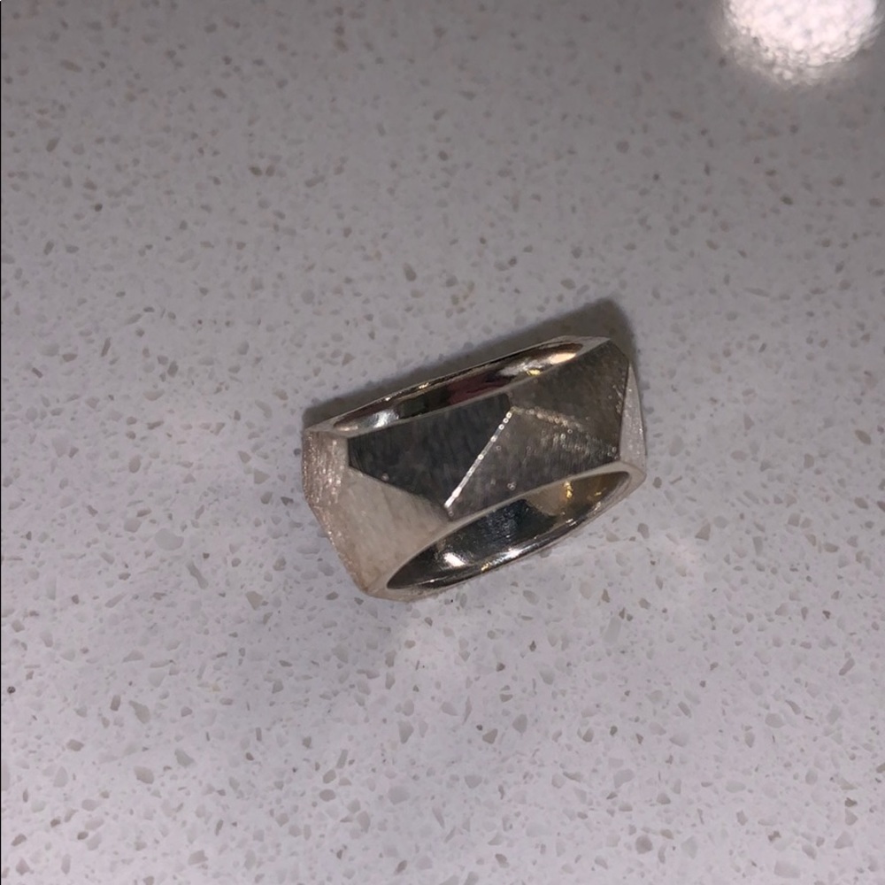 Brushed Silver Ring - Picture 3 of 3